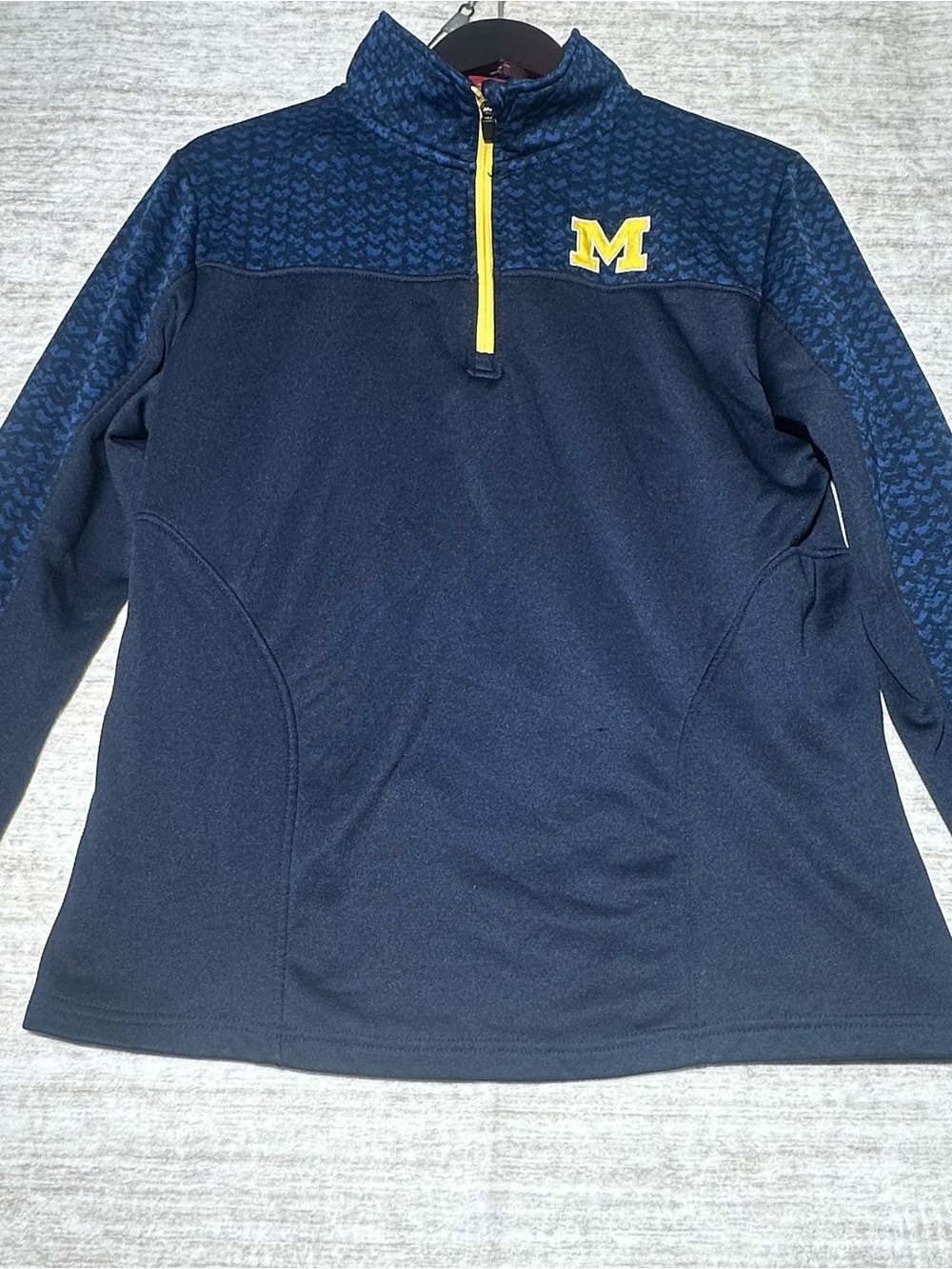 Colosseum Navy Quarter-Zip Pullover with University Of Michigan logo
